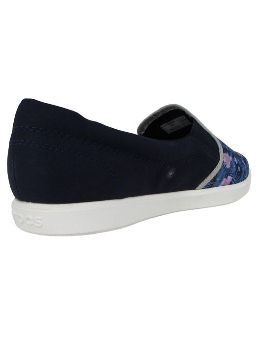 Crocs Womens Citilane Twill Graphic Shoes, Navy, US 10