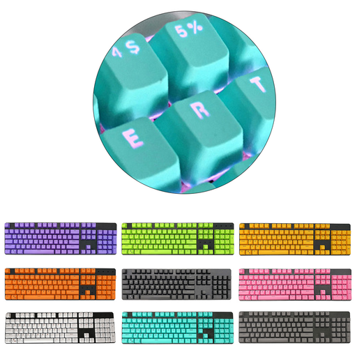 104Pcs/Set PBT Universal Backlit Key Cap Keycaps for Cherry Mechanical Keyboard Fashion PBT Keycap 2020