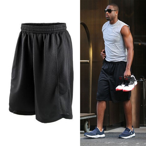 Black Basketball Shorts Quick Dry Breathable Training Basket-Ball Jersey Sport Running Shorts Men Sportswear