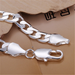 , Beautiful Fashion Elegant Silver Color Charm Luxury 6-10MM CHAIN Bracelet Wedding Women Men Gorgeous Jewelry H262