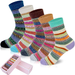 5 Pairs Merino Wool Socks for Women Thick Knit Warm Winter Cozy Boot Socks Gifts
