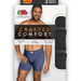 Fruit of the Loom Men'S Crafted Comfort Fabric Covered Waistband Black Boxer Briefs, 3 Pack