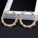 Sohot Trendy Bamboo Hoop Earrings Women Female Gold Silver Color Color Classic Jewelry