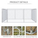 PawHut Outdoor Dog Kennel Galvanized Chain Link Fence Heavy Duty Pet Run House Chicken Coop with Secure Lock Mesh Sidewalls for Backyard Garden 15' x 15' x 6' Silver