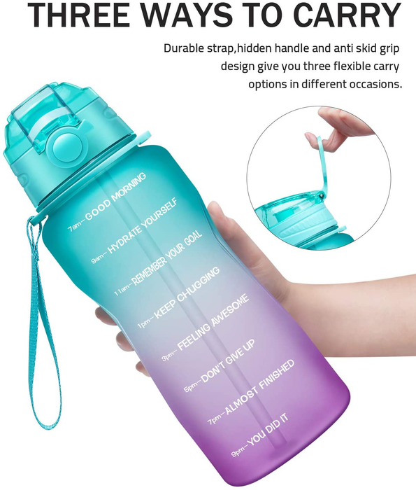 Giotto Large 1 Gallon/128oz Motivational Water Bottle with Time Marker &amp; Straw,Leakproof Tritan BPA Free Water Jug,Ensure You Drink Enough Water Daily for Fitness,Gym and Outdoor Activ