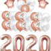 Playeasy 2020 Balloons Gold and Confetti Balloons Set - Rose Gold, Rose Gold Confetti Ballooons | New Years Eve Party Supplies 2020 | Graduation Party Supplies 2020 | NYE Decorations 2020 Graduation B