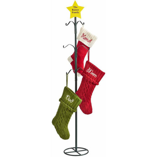 Personalized Metal Christmas Stocking Holder, Star Design
