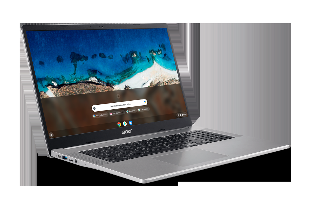 Acer 317 17" Celeron 4GB/64GB Chromebook, 17.3" Full HD IPS Display, Intel Celeron N4500,  4GB LPDDR4X, 64GB eMMC, Intel Wireless Wi-Fi 6 AX201 802.11ax, Bluetooth 5.1, Chrome OS, CB317-1H-C994