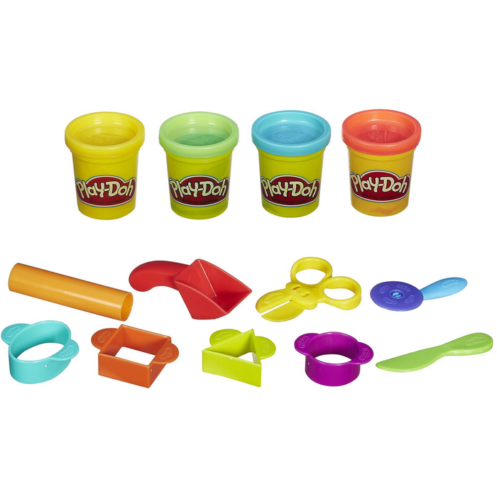 Play-Doh Start Set with 4 Cans of Play-Doh, Includes 9 Tools and Carrying Case