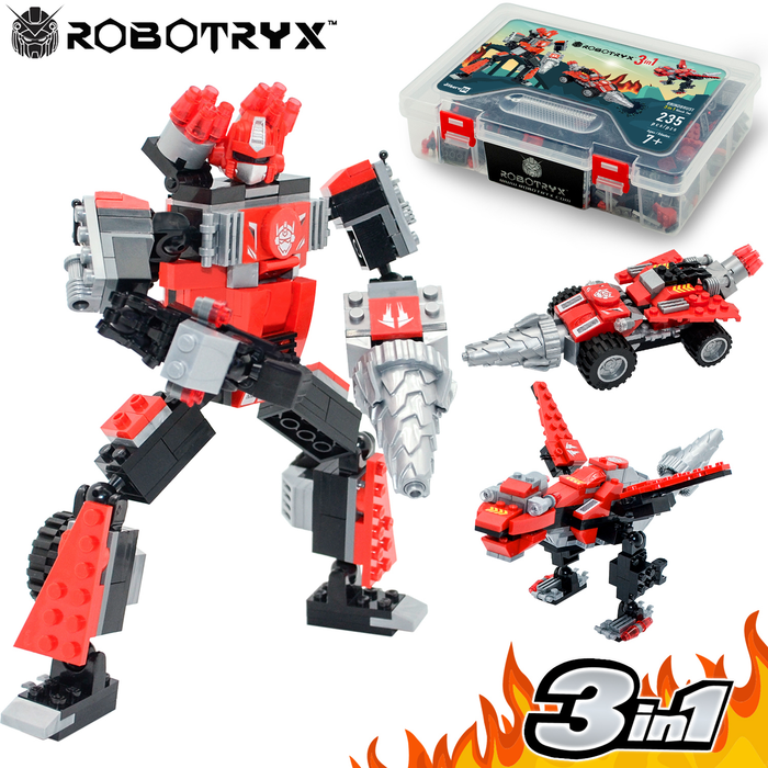 Robot STEM Toy | 3 in 1 Fun Creative Set | Construction Building Toys for Boys Ages 6-14 Years Old | Best Toy Gift for Kids | Free Poster Kit Included