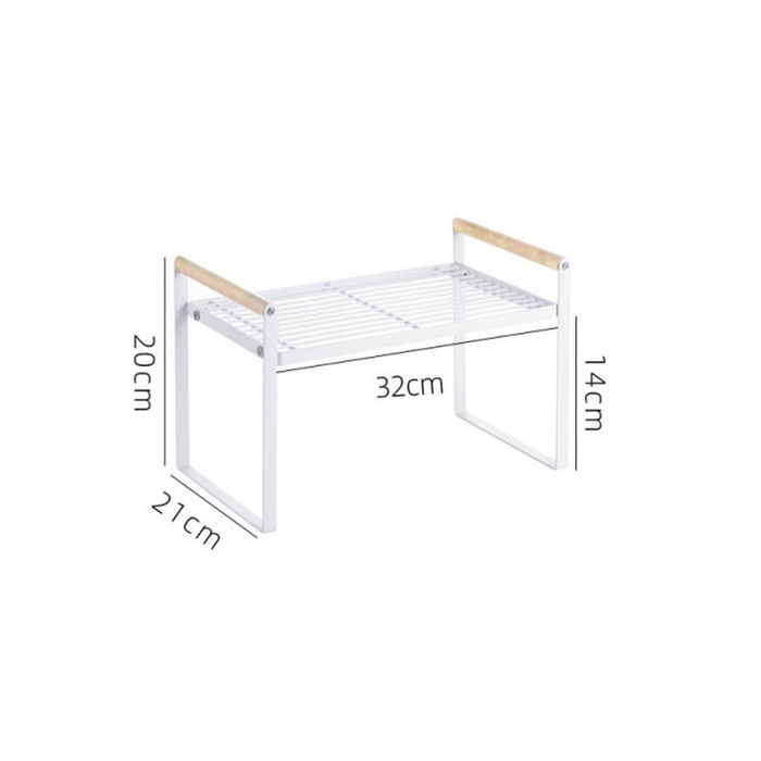 Kitchen Supplies Layered Storage Rack Double-Layer Cabinet Bowl and Dish Storage Rack Sink Side Plate Drain Rack Countertop Rack