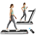 Costway Superfit 2.25HP 2 in 1 Folding Treadmill Remote Control with APP Bluetooth Speaker