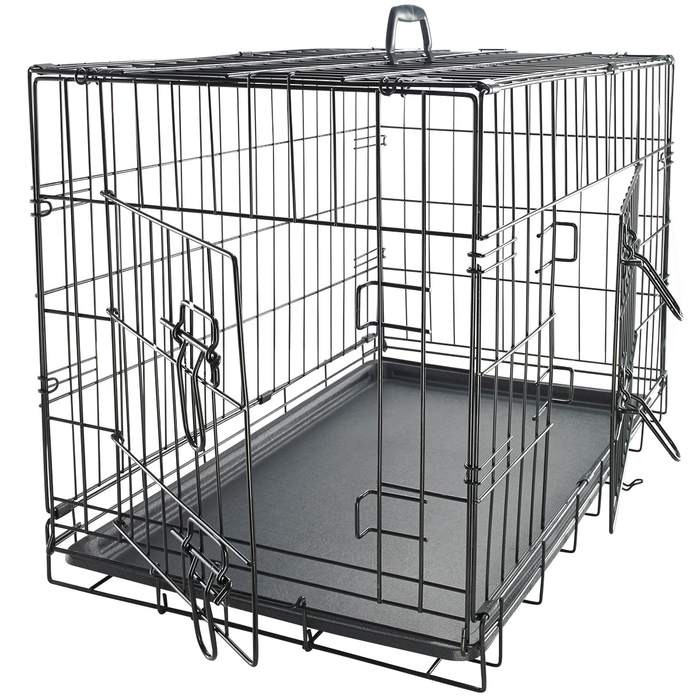 Paws & Pals Double-Door Wire Dog Crate with Tray, X-Large, 48"L