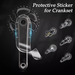 3 Sheets Mountain Bike Crank Protective Film Cover Carbon Fiber Universal Anti-Collision MTB Crank Clear Sticker Protection