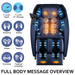 2021 New Massage Chair Blue-Tooth Connection and Speaker, Recliner with Zero Gravity with Full Body Air Pressure, Easy to Use at Home and in the Office (Blue)