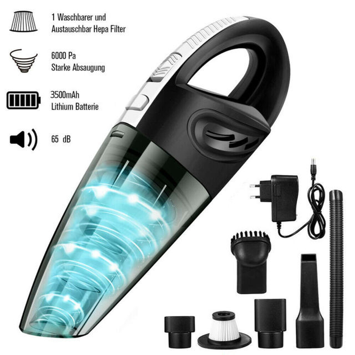 120W Handheld Car Vacuum Cleaner Wireless Wet and Dry Mini 6000Pa Rechargeable Super Suction Portable for Car Vacuum Cleaner