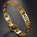 Atoztide Customized Letter Name Bracelet Personalized Custom Bangles Women Men Rose Gold Stainless Steel Chrismas Jewelry Gift