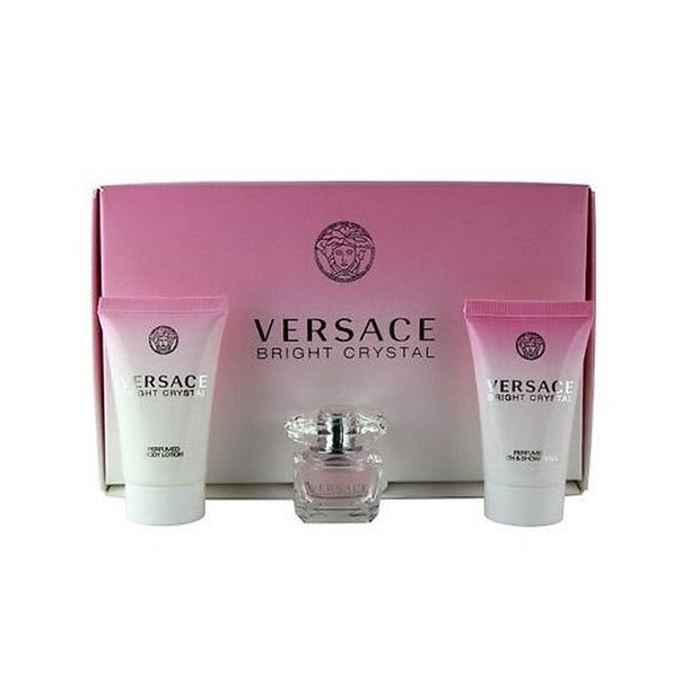 Versace Bright Crystal Perfume Gift Set for Women, 3 Pieces
