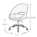 14 Karat Home Savas 14.50 in Task Chair with Adjustable Height & Swivel, 250 Lb. Capacity, Black