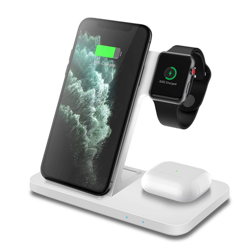 15W Qi Wireless Charger Stand for Iphone 13 12 11 XS XR X 8 3 in 1 Fast Charging Dock Station for Apple Watch 7 6 SE Airpods Pro