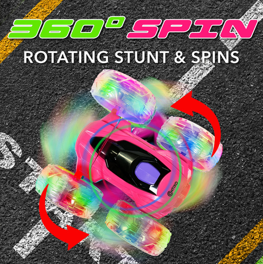 Contixo Flip Racer RC Cars, Remote Control Car Stunt Car Toy, 4WD 2.4Ghz Sc3-Pink