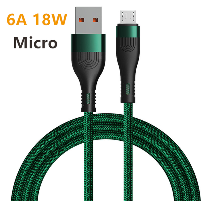KAIQISJ QC3.0 Micro USB Cable 6A Fast Charging Cable for Redmi Note 5 Pro Samsung S7 USB Micro Data Wire for Xiaomi HTC Charger