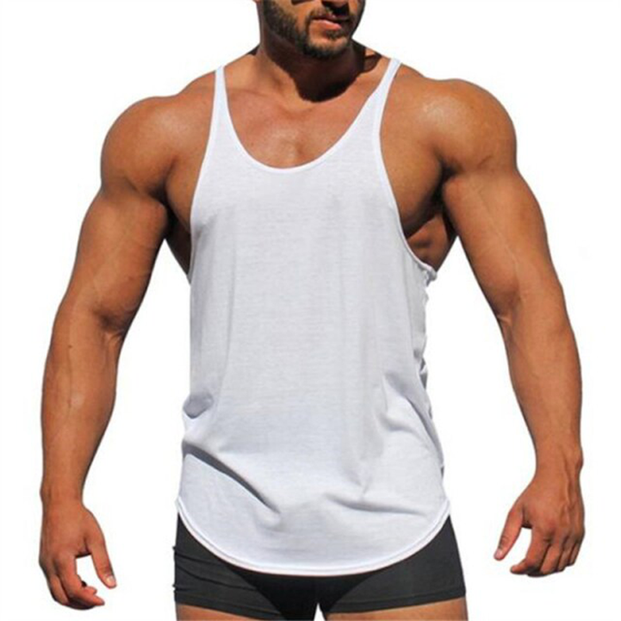 Mens Vest New Summer Cotton Fashion High Quality Undershirt Bodybuilding Undershirt Fitness Sleeveless Tank Top Men Gym Clothing