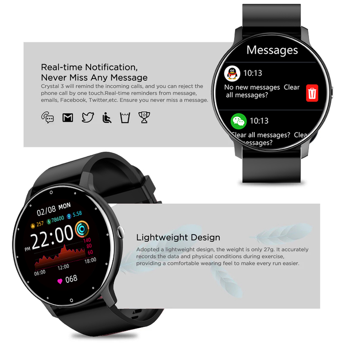 LIGE 2021 New Smart Watch Men Full Touch Screen Sport Fitness Watch IP67 Waterproof Bluetooth For Android ios smartwatch Men+box
