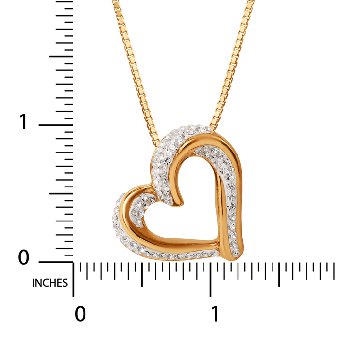 Brilliance Fine Jewelry Slide Heart Pendant Necklace, 18"