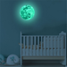 Heat Sell Luminous Moon DIY 3D Large Wall Sticker for Kids Living Room Bedroom Fluorescent Home Decor Decals Glow in the Dark