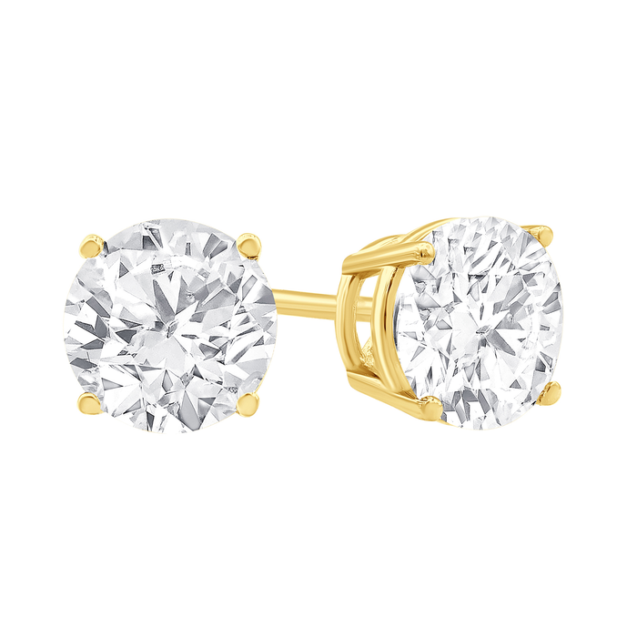 Brilliance Fine Jewelry 0.25 Carat T.W. Diamond Stud Earring in 14K White Gold, (I-J, I2-I3)
