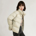 High Quality Winter Women Jacket 2021 Short Fashion Loose Bread Puffer Coat 90% White Duck down Thicked Warm Outwear Female