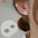 Leaves Non-Piercing Ear Clip Earrings for Women Gold Star Men Simple Fake Cartilage Ear Cuff Jewelry Clip D&#39;Oreille