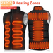 9Heated Zones Electric Heated Vest Jackets Men Women Sportswear Heated Coat Graphene Heat Coat USB Heating Jacket For Camping