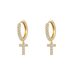 2021 Fashion Copper Micro Pave Cubic Zirconia Initial A-Z Letter Hoop Earrings Dainty Alphabet Earrings for Women Simple Jewelry