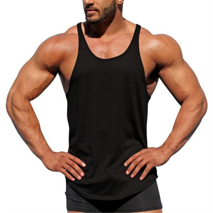 Mens Vest New Summer Cotton Fashion High Quality Undershirt Bodybuilding Undershirt Fitness Sleeveless Tank Top Men Gym Clothing