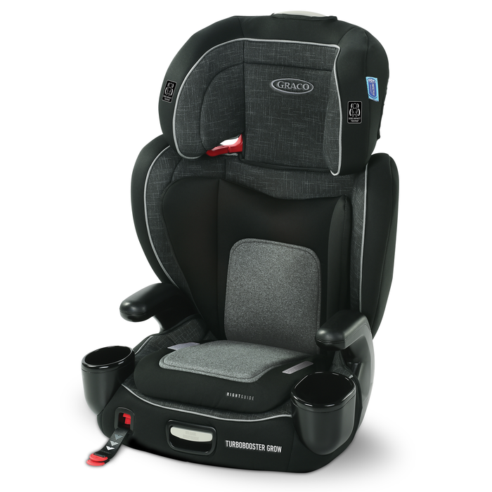 Graco TurboBooster Grow High Back Booster Car Seat, West Point Gray