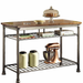 Home Styles Orleans Kitchen Island with Butcher Block Top