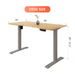 Flexispot 48"X24" Erogonomic Home Office Height Adjustable Standing Desk Curved Bamboo Desktop Gray Frame