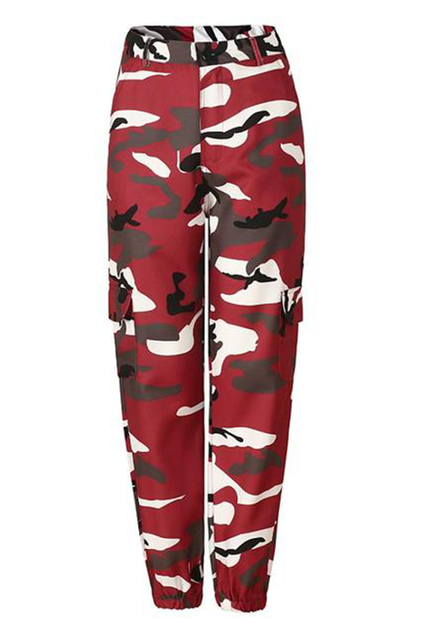 Women Fashion 6 Color Camo Cargo Pants High Waist Hip Hop Trousers Military Army Combat Camouflage Long Pants Ladies Hot