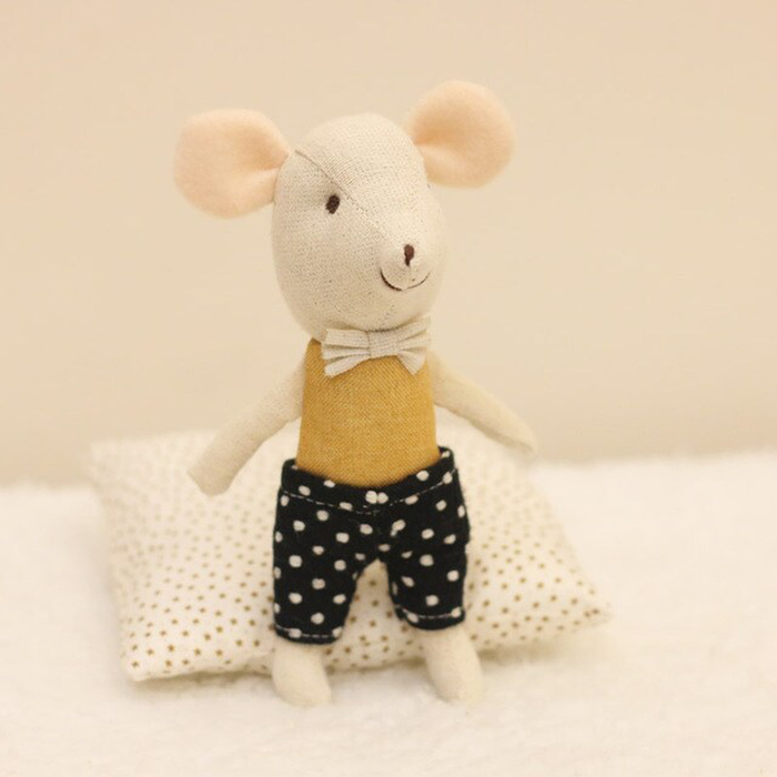 Toys for Girls Cute Baby Dolls Boy Girl the Mouse Family Mini Plush Doll House Cute Mouse Doll Box Family Toys
