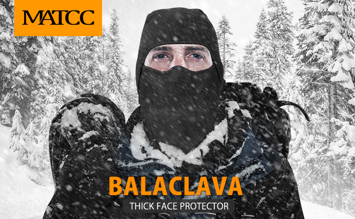MATCC Polar Fleece Balaclava UV Protection Windproof Ski Mask Cold Weather Face Mask Thermal Hood