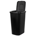 Hefty 13.3-gal Touch Lid Trash Can, Black with Decorative Texture