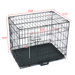 Small Dog Crates and Kennels, 24" Double Door Dog Crate with Divider Panel, Folding Metal Pet Dog Cage Kennel with Leak-Proof Dog Tray/floor Protecting Feet, 24L x 17W x 20H Inches, Small Dog Breed