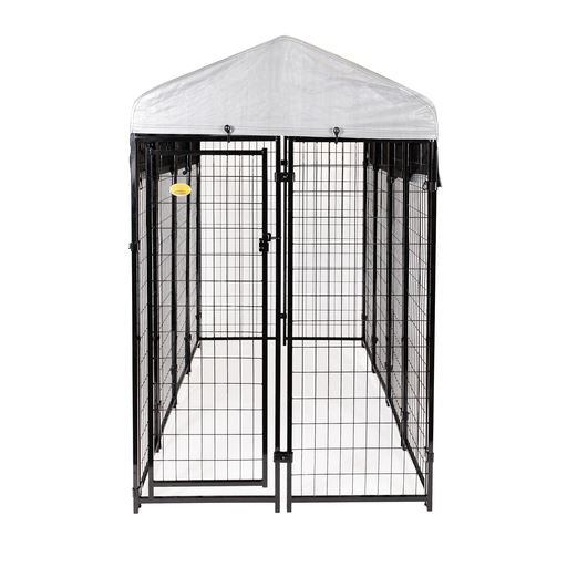 Kennel Master Black Welded Wire Dog Kennel, 8 ft. x 4 ft. x 6 ft