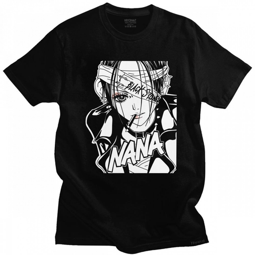Fashion Men T Shirts Manga Nana Osaki Short Sleeves Cotton Tshirt O-Neck Streetwear T-Shirt Japanese Anime Harajuku Tee Tops