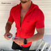 Fashion Long/Short Sleeved Hoodie Zipper T Shirt Men Clothing Summer Solid Color Casual Plaid Print Open Stitch Thin Tshirt Mens