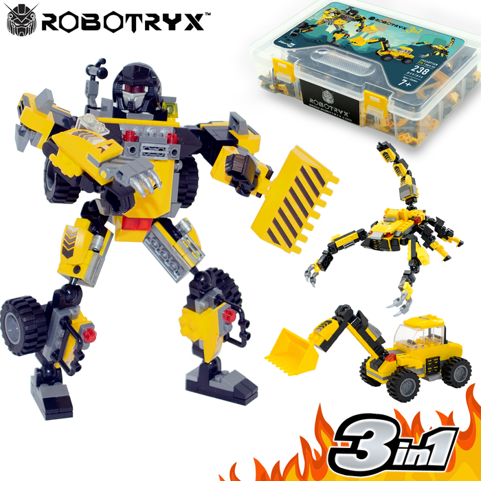 Jitterygit Robot STEM Building Toy for Boys | 3 in 1 Best Gift Toy for Boys Ages 7 8 9 10 11 12 13 14