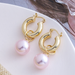 Cring Coco Hawaiian Women Pearl Earrings 2021 Polynesian Hoop Dangling Earring Gold Jewelry Wire Ear Loop New Design Mom Gifts