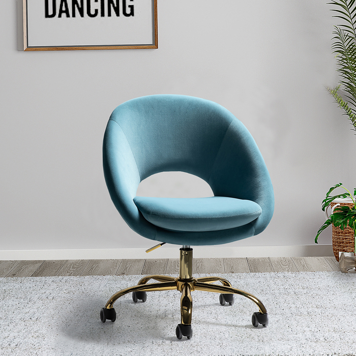 14 Karat Home 14.50 in Active Chairs with Swivel, 250 Lbs, Teal